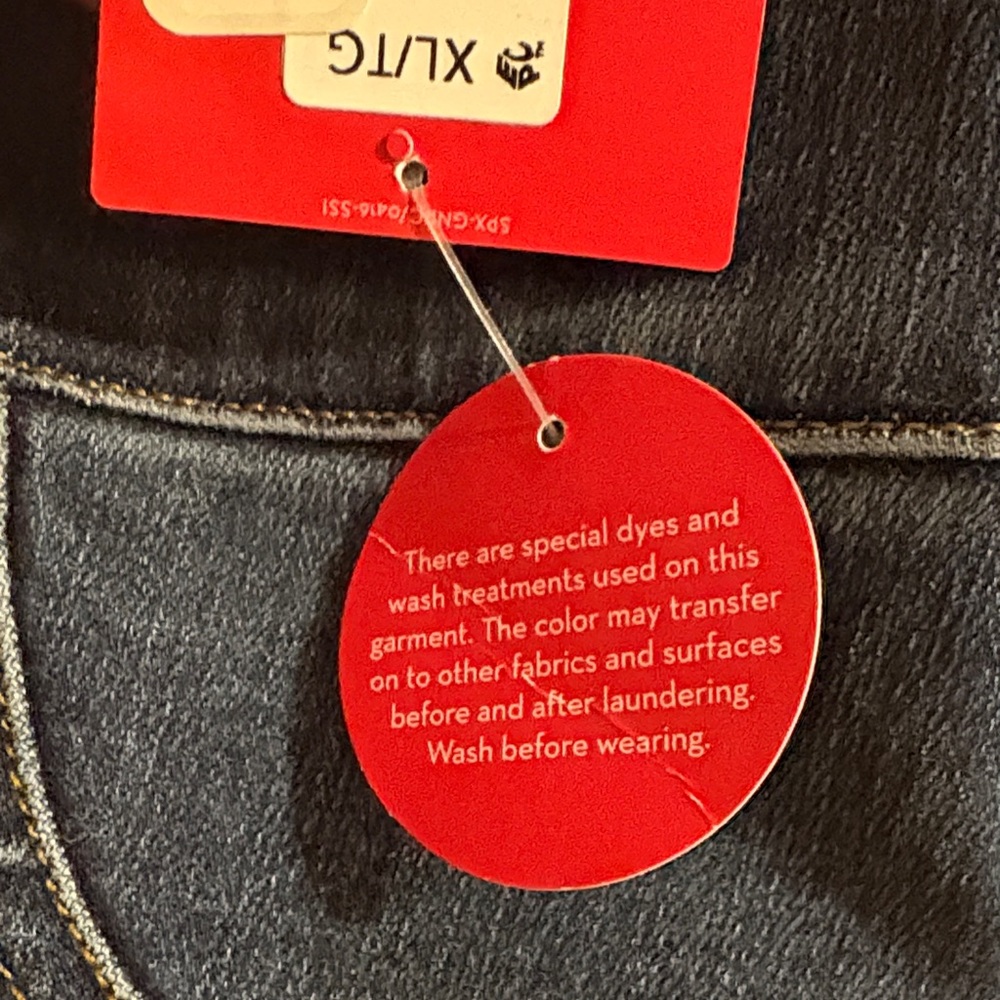 BNWT SPANX Ripped Distressed Blue jean leggings - Xl size - Picture 3 of 9